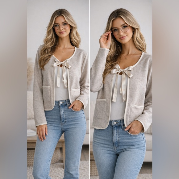 Joie Sweaters - Joie Chic Bow Detail Cardigan